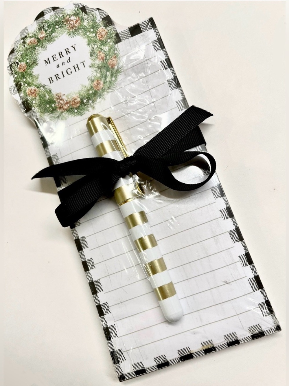 Merry and Bright Notepad & Pen Set NWT